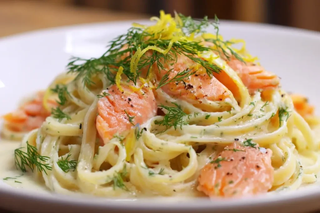 creamy smoked salmon pasta dinner recipe
