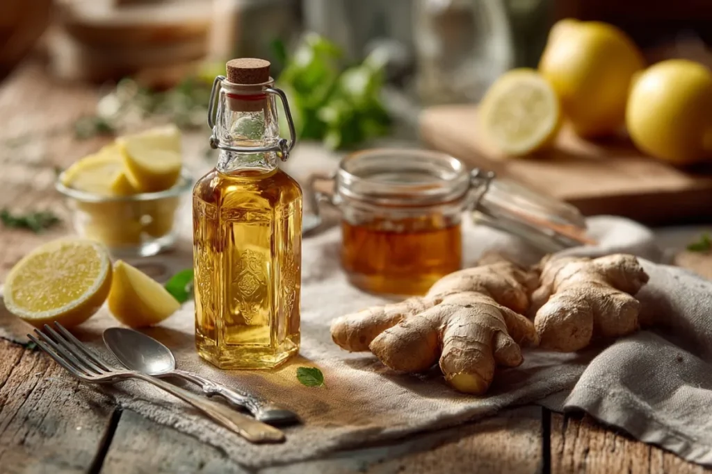 Natural Mounjaro Recipe ingredients apple cider vinegar ginger lemon