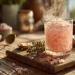 pink salt recipe for weight loss in a glass of warm water
