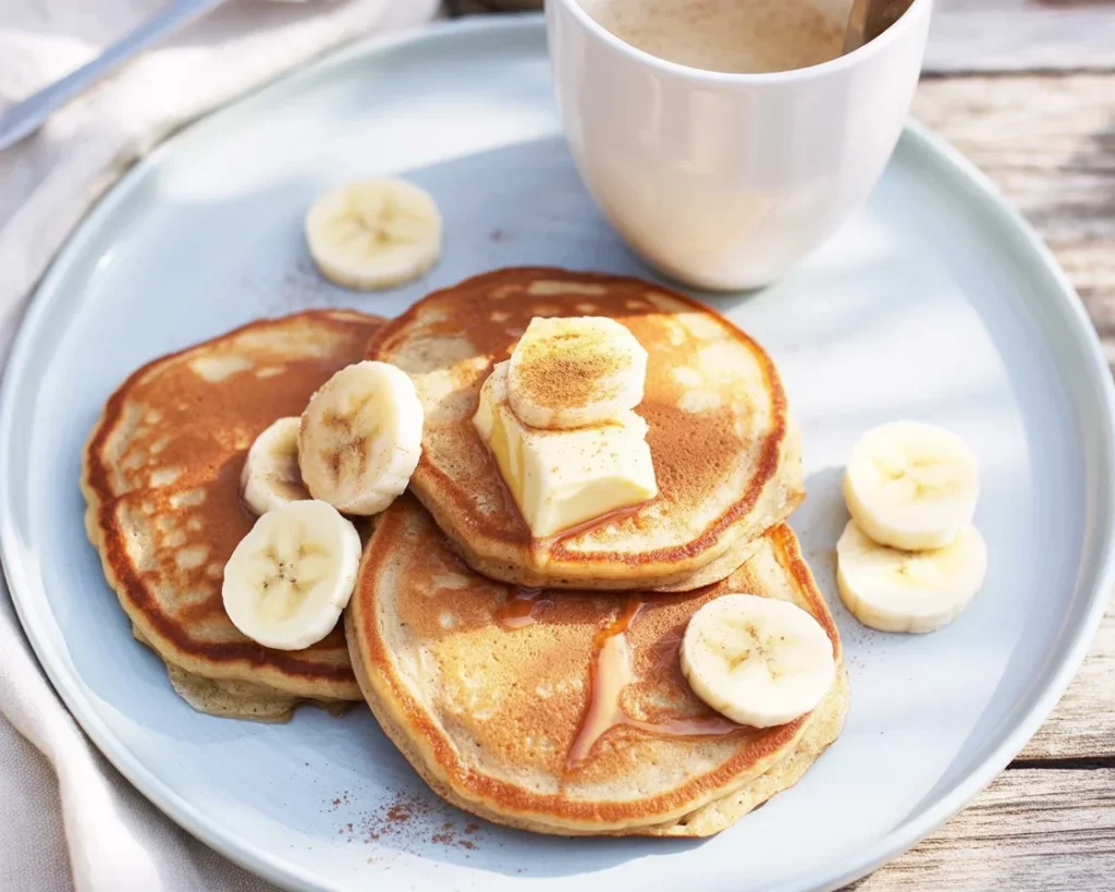 3-Ingredient Banana Cinnamon Pancakes