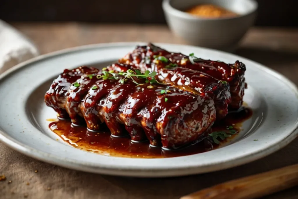Dump and Go Crockpot Dinners — honey garlic soy spareribs with sticky glaze