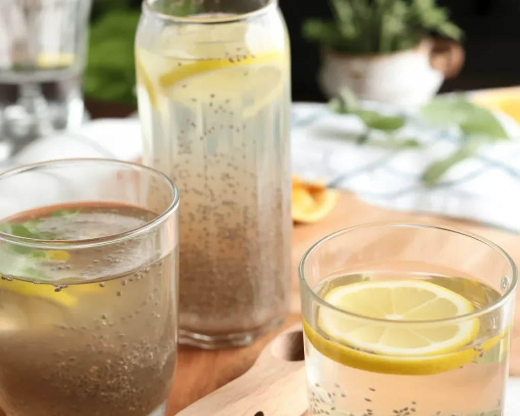 Chia seed drink recipes for weight loss including Lemon Chia Fresca and more.