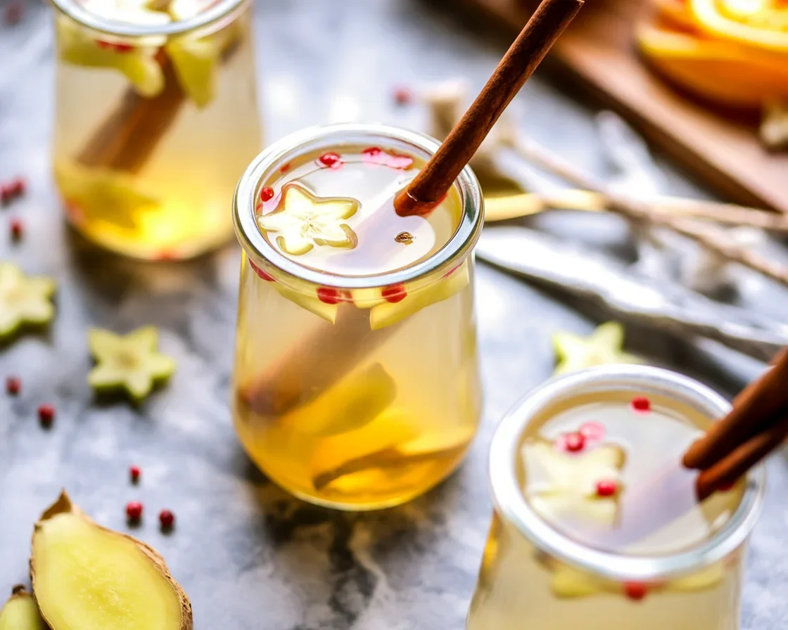 Apple cider drink recipe for weight loss featuring vinegar, lemon juice, and honey.