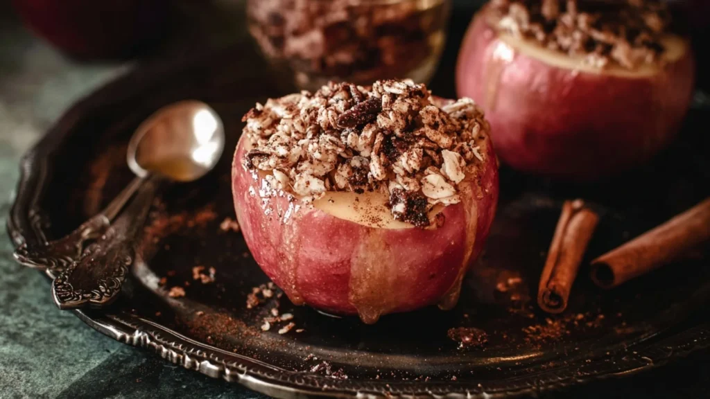 Baked Apples with Cinnamon Granola
