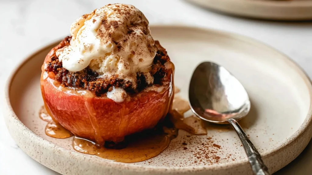Baked Apples with Cinnamon Granola