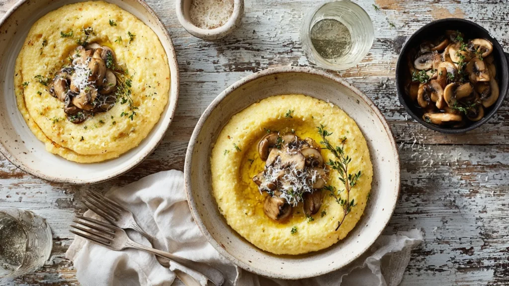 Creamy Polenta with Mushrooms