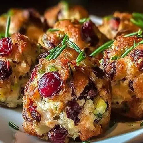 Cranberry Turkey Stuffing Balls