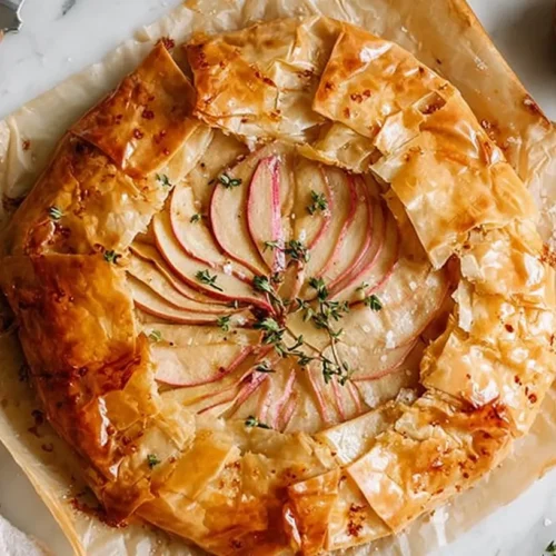 apple brie phyllo galette