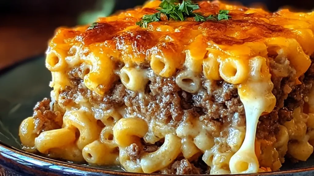 Mac and Cheese Meatloaf Casserole