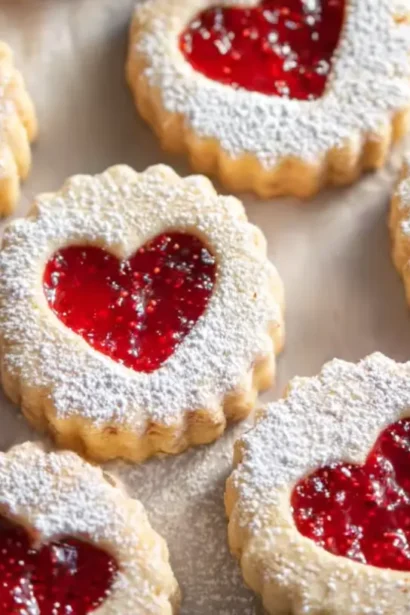Raspberry Linzer Cookies