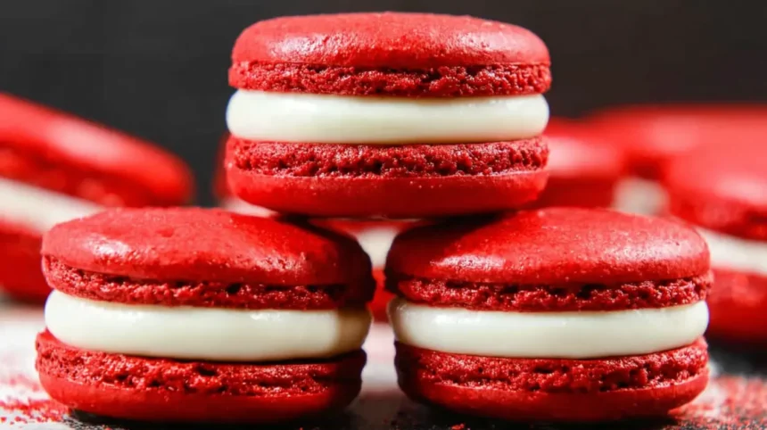 Red Velvet Macarons